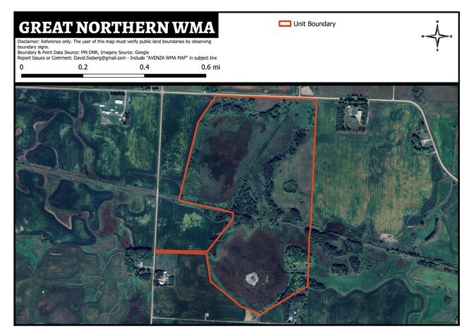 Great Northern WMA Map by DavidSieberg | Avenza Maps