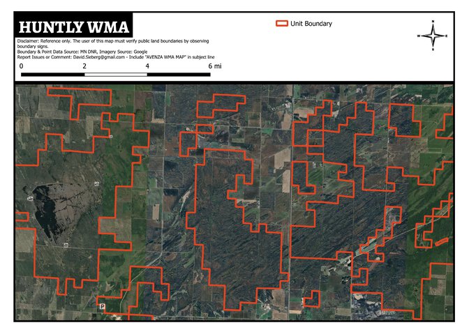 Hunley Map Huntly WMA Map by DavidSieberg | Avenza Maps