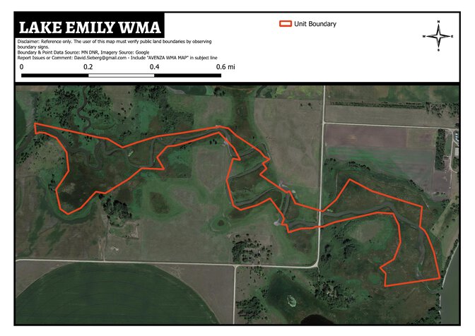 Lake Emily WMA Map by DavidSieberg | Avenza Maps