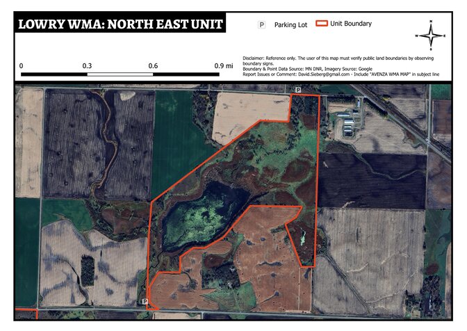 Lowry WMA - North East Unit Map by DavidSieberg | Avenza Maps