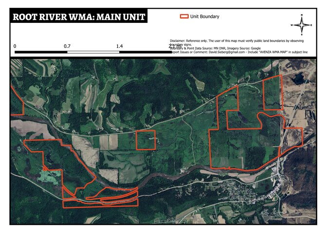 Root River WMA - Main Unit Map by DavidSieberg | Avenza Maps