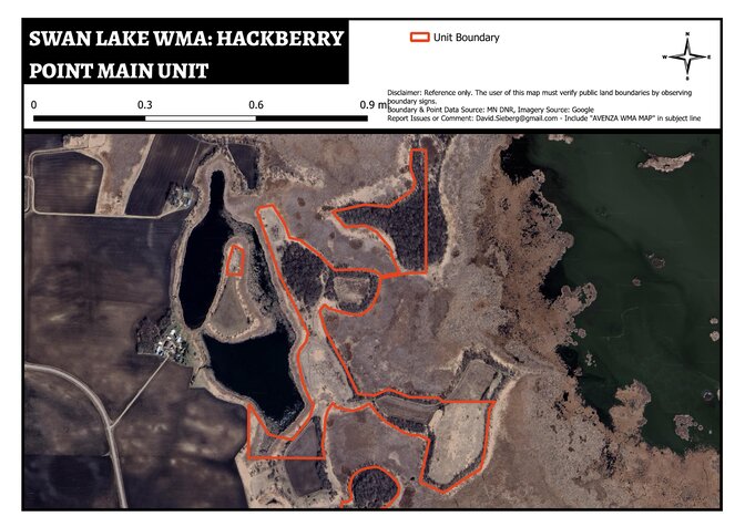 Swan Lake WMA - Hackberry Point Main Unit Map by DavidSieberg | Avenza Maps