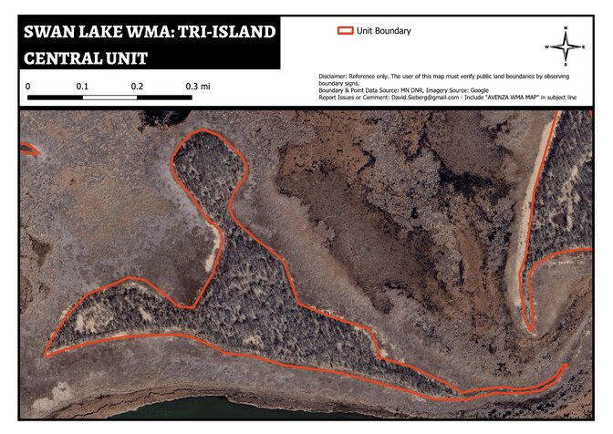 Swan Lake WMA - Tri-Island Central Unit Map by DavidSieberg | Avenza Maps