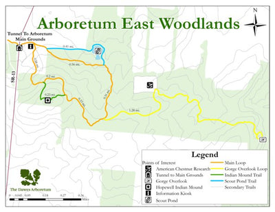 Dawes Arboretum Dawes Aboretum - East Trails digital map
