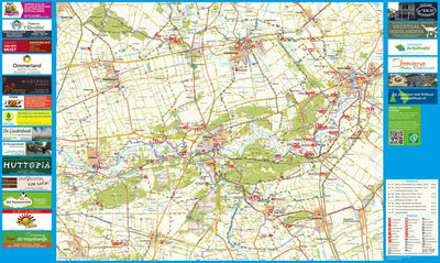 De Vries Kartografie bv. Arthuur Routes fietsknooppuntenkaart het Vechtdal Overijssel 2021 route digital map