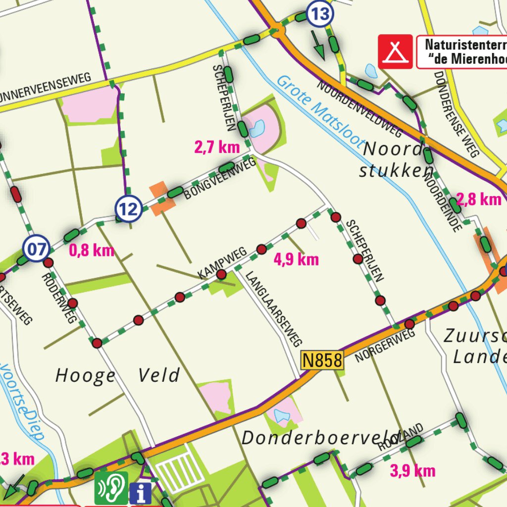 Arthuur Routes fietsknooppuntenkaart Kop van Drenthe route app 2022 ...