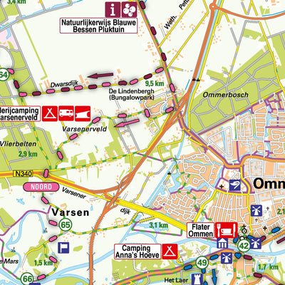 Arthuur routes fietsknooppuntenkaart het Vechtdal 2025 route APP Preview 2
