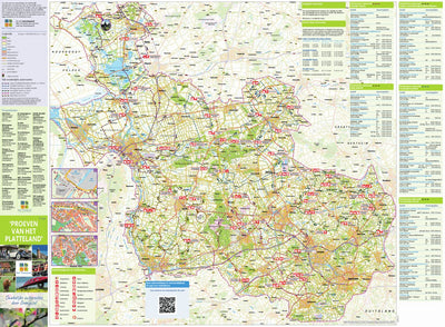 De Vries Kartografie bv. Autoroutekaart Overijssel Proeven van het Platteland het Tuinpad Overijssel APP geo digital map
