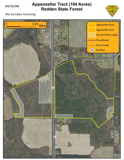 Delaware Forest Service Delaware Forest Serv, Redden State Forest, Appenzellar Tract digital map