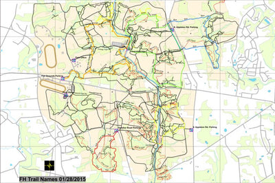 Delaware Trail Spinners, Inc. Fair Hill Trail Names digital map