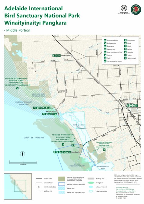 Na Raka Map Bird Adelaide International Bird Sanctuary National Park (Middle Portion ...