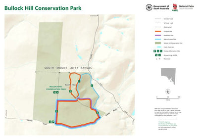 Department for Environment and Water Bullock Hill Conservation Park map digital map