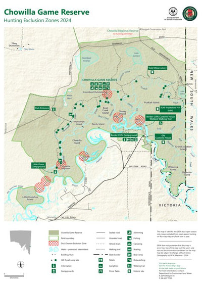 Department for Environment and Water Chowilla Game Reserve – Hunting Exclusion Zones digital map