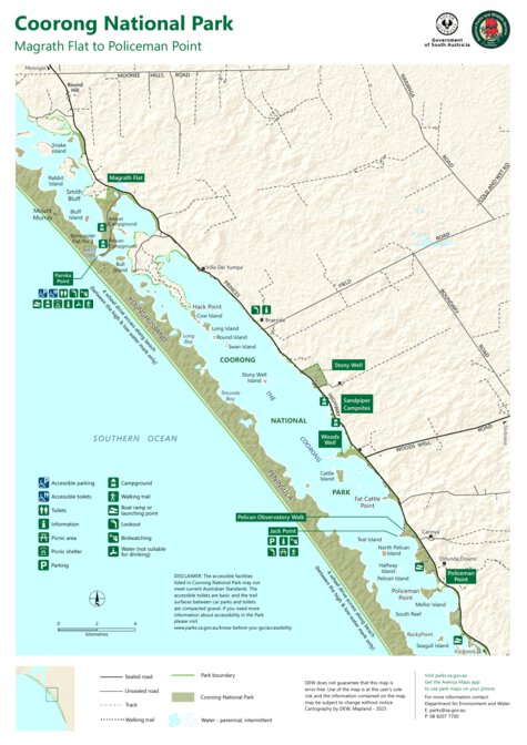 Coorong National Park - Magrath Flat to Policeman Point Map by ...