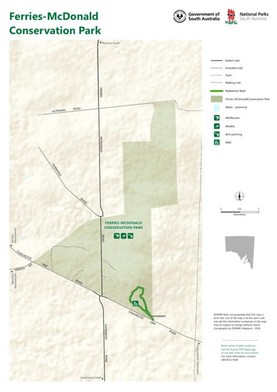 Department for Environment and Water Ferries McDonald Conservation Park digital map