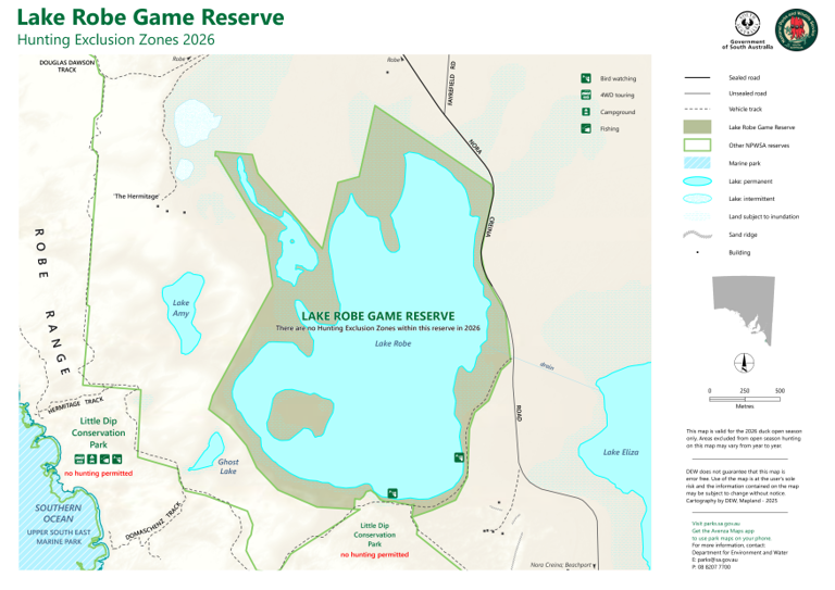 Bale Robe Map Rode Lake Robe Game Reserve – Hunting Exclusion Zones Map by Department for ...