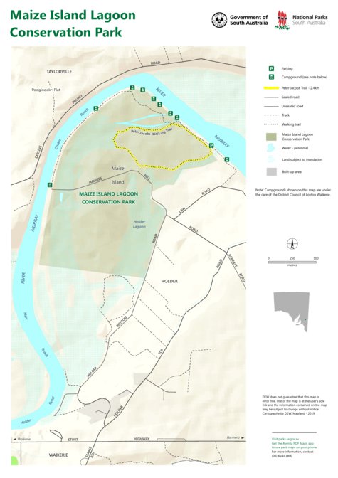 Maize Island Lagoon Conservation Park Map by Department for Environment ...