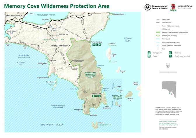 Protection Map Memory Cove Wilderness Protection Area Map by Department for ...