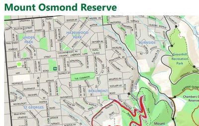 Department for Environment and Water Mount Osmond Reserve digital map