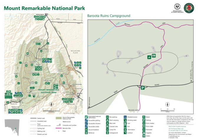 Maroota Ridge State Conservation Area Map.pdf Mount Remarkable National Park - Baroota Ruins Campground Map by ...