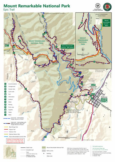 Department for Environment and Water Mount Remarkable National Park - Epic MTB Map digital map