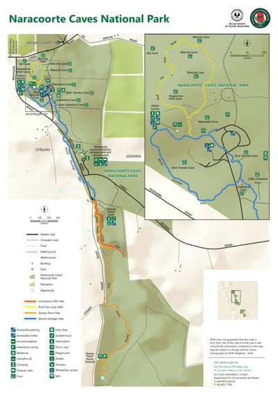 Naracoorte Caves National Park - Visitor precinct Map by Department for ...