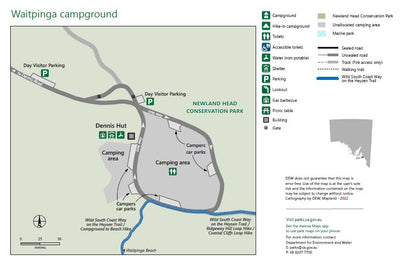 Waitpinga Map Newland Head Conservation Park- Waitpinga campground Map by Department ...