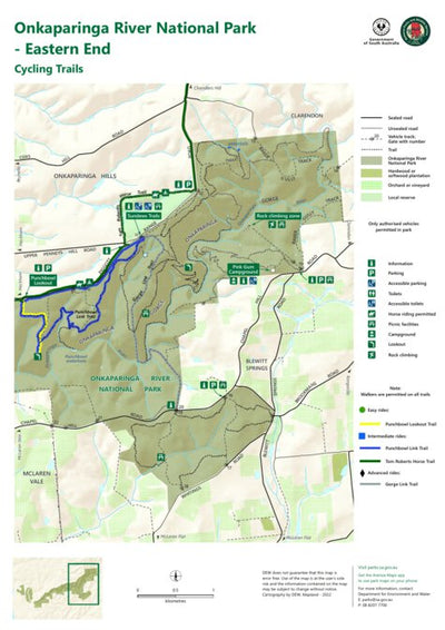 Department for Environment and Water Onkaparinga River National Park & Recreation Park - East digital map