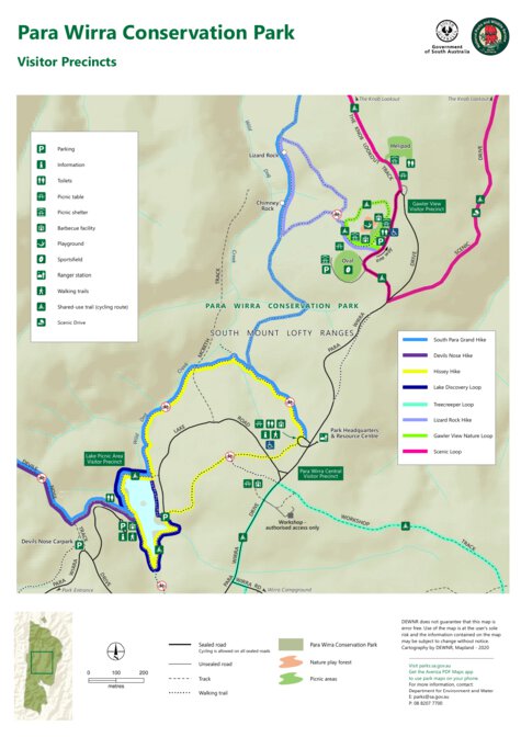 Para Wirra Conservation Park - Visitor Precinct Map by Department for ...