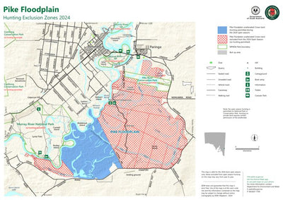 Department for Environment and Water Pike Floodplain – Hunting Exclusion Zones digital map