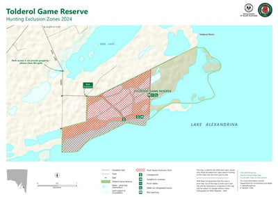 Department for Environment and Water Tolderol Game Reserve – Hunting Exclusion Zones digital map