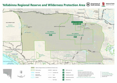 Department for Environment and Water Yellabinna Regional Reserve and Wilderness Protection Area map digital map