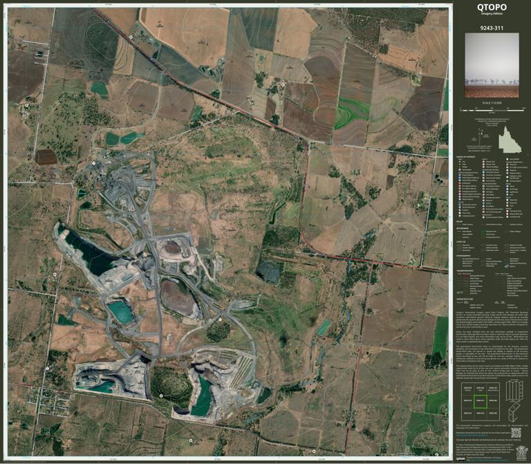 Acland (9243-311i) Map by Department of Natural Resources and Mines ...