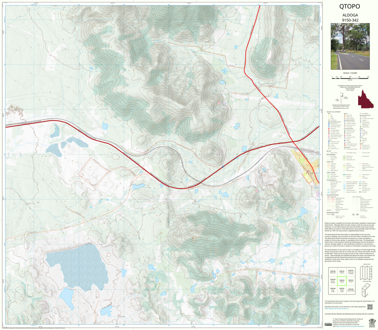 Aldoga (9150-342) Map by Department of Natural Resources and Mines ...
