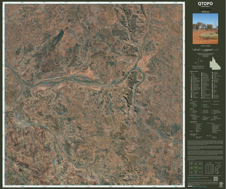 Anvil Creek (7055-32i) Map by Department of Natural Resources and Mines ...