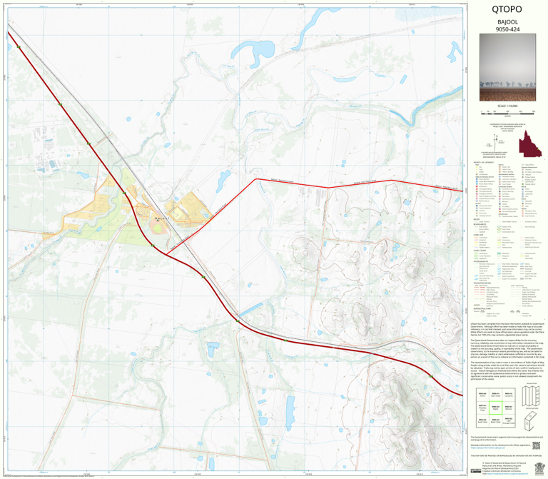 Bajool (9050-424) Map by Department of Natural Resources and Mines ...