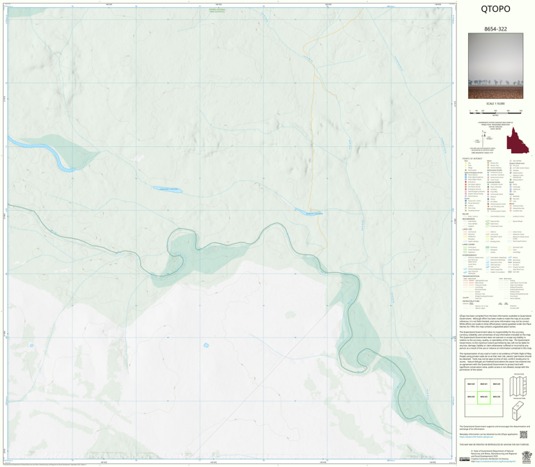 Bee Creek (8654-322) Map by Department of Natural Resources and Mines ...
