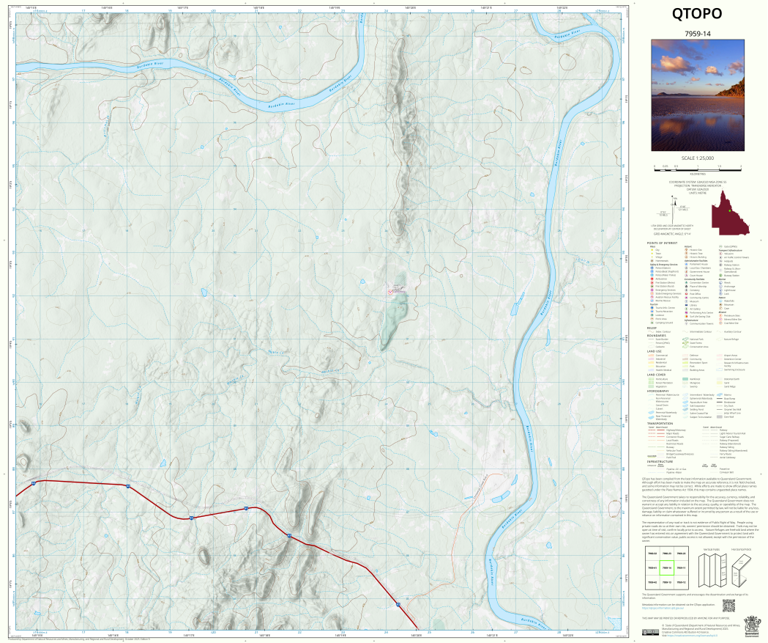 Blue Range (7959-14) Map by Department of Natural Resources and Mines ...