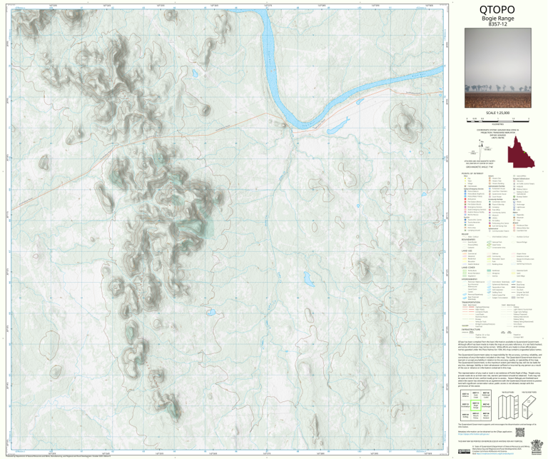 Bogie Range (8357-12) Map by Department of Natural Resources and Mines ...