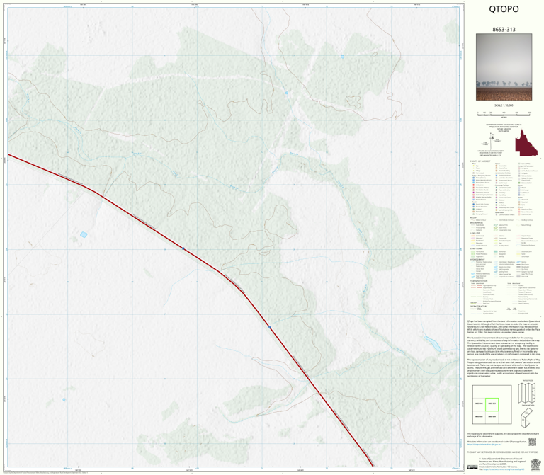 Bombandy (8653-313) Map by Department of Natural Resources and Mines ...