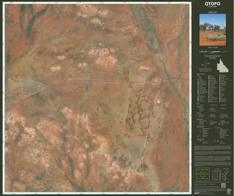 Boulia (6852-33i) Map by Department of Natural Resources and Mines ...