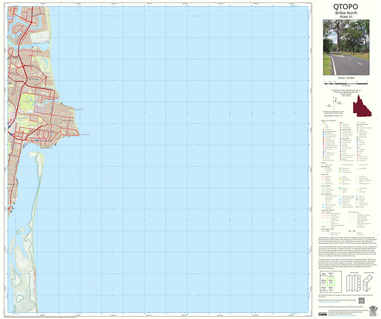 Nbris Postcode Map Bribie North (9544-31) Map by Department of Natural Resources and Mines ...