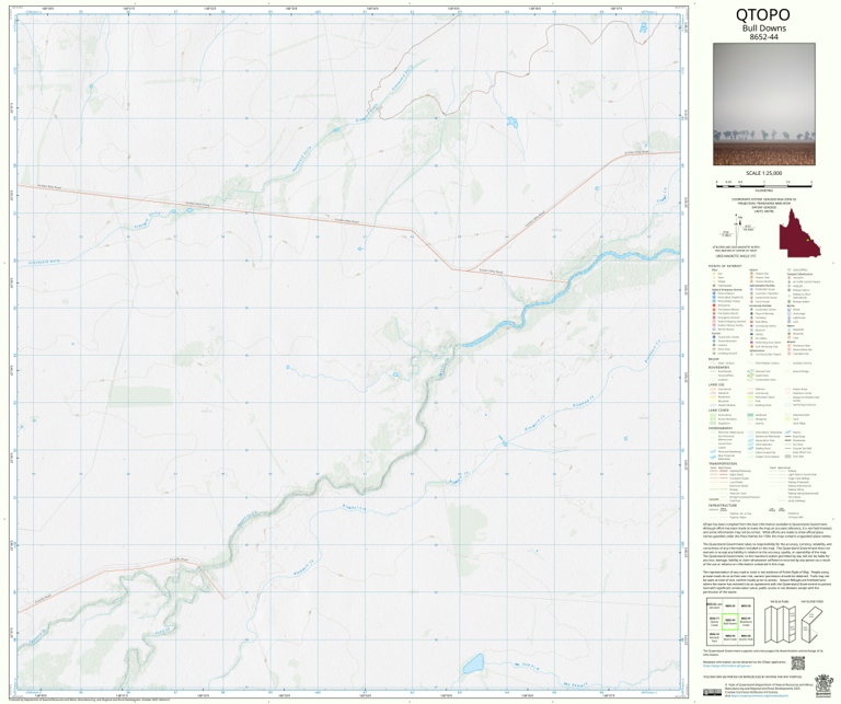 Bull Downs (8652-44) Map by Department of Natural Resources and Mines ...