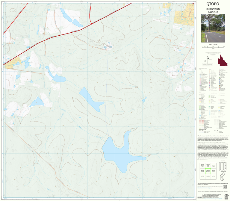 Burgowan (9447-313) Map by Department of Natural Resources and Mines ...