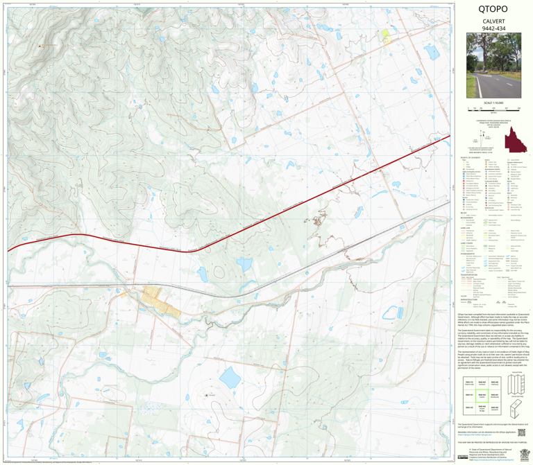 Calvert (9442-434) Map by Department of Natural Resources and Mines ...