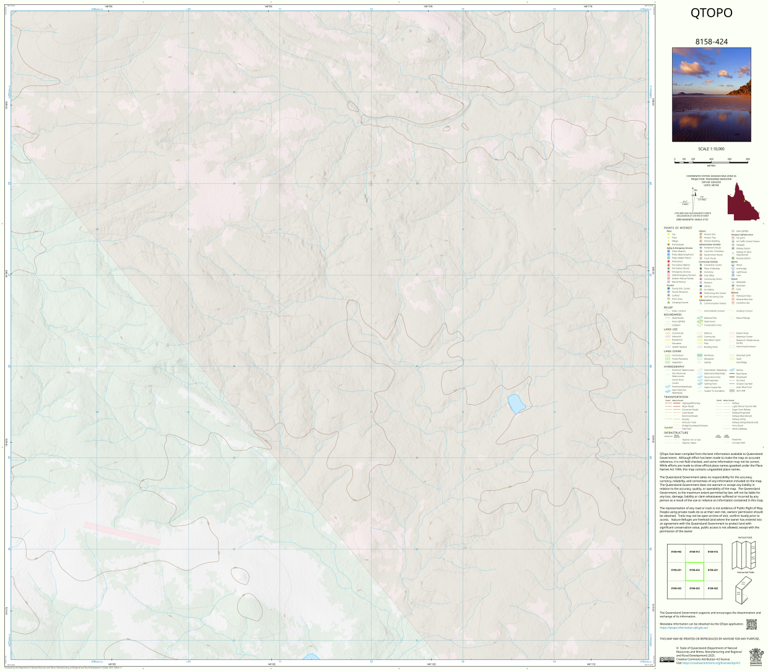 Camp Creek (8158-424) Map by Department of Natural Resources and Mines ...