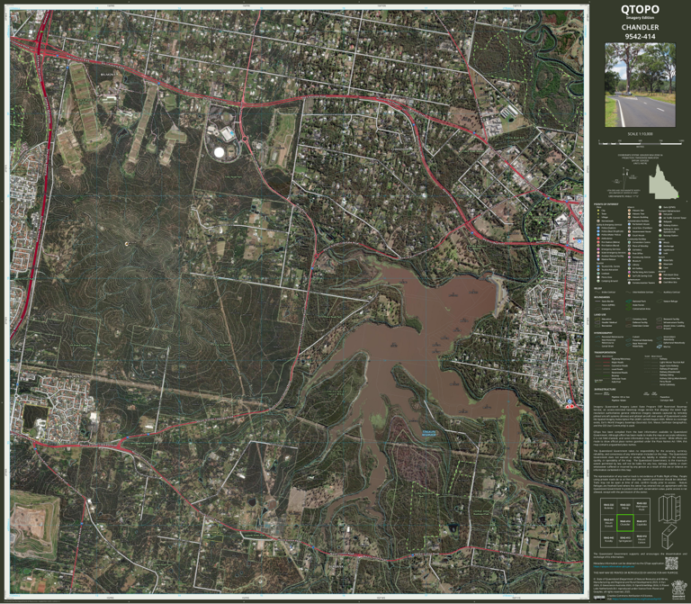 CHANDLER (9542-414i) Map by Department of Natural Resources and Mines ...