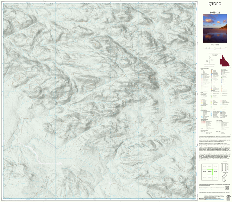 Coane Range (8059-122) Map by Department of Natural Resources and Mines ...