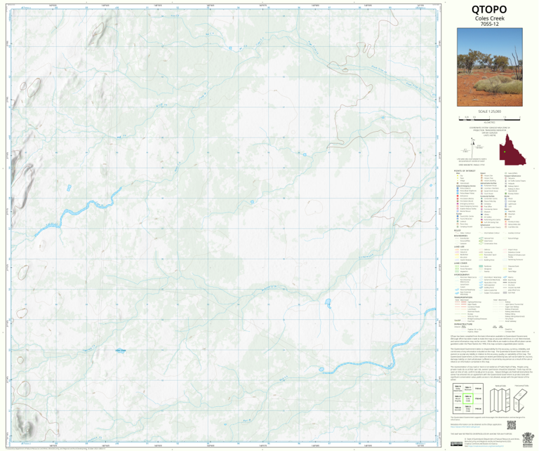 Coles Creek (7055-12) Map by Department of Natural Resources and Mines ...