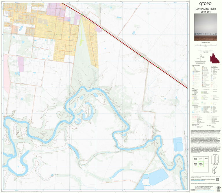 Condamine Map Condamine River (9044-314) Map by Department of Natural Resources and ...